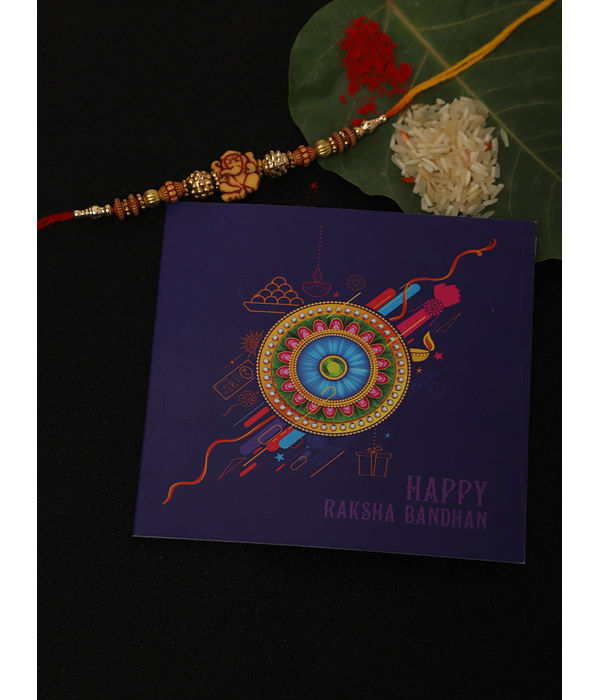 YouBella Rakhi and Greeting Card Combo for Brother